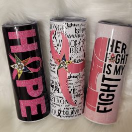 O.E.S Breast Cancer Awareness Tumbler 20 oz.